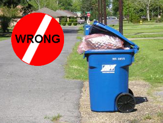 Trash can overflowing - wrong